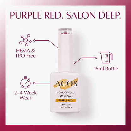 ACOS Purple Red gel colour benefits