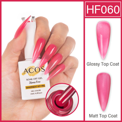 ACOS Hema Free Gel Colour TRANSPARENT HOT PINK (060)