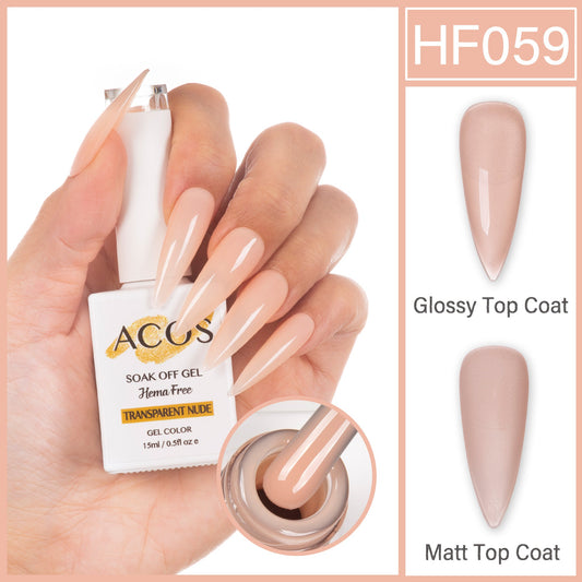 ACOS HEMA-Free Gel Colour Transparent Nude 059 15ml bottle