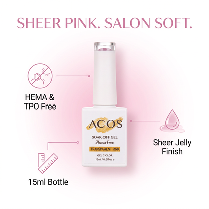 ACOS Transparent Pink gel colour benefits