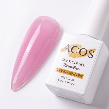 ACOS Transparent Pink nail swatch
