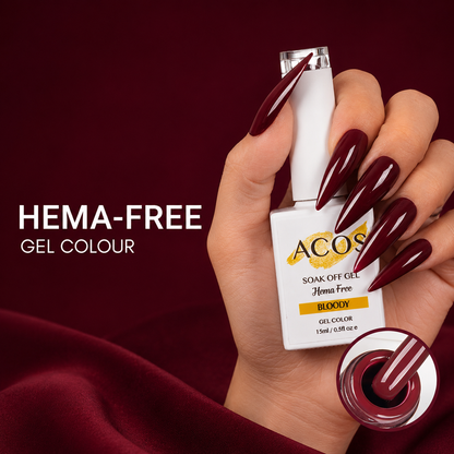 ACOS Bloody 039 HEMA-free gel polish shade graphic