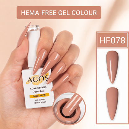 ACOS Dark Nude 078 HEMA-free gel colour benefit graphic