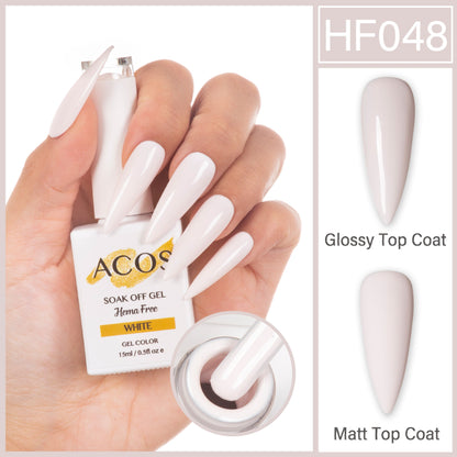ACOS HEMA-Free Gel Polish 15ml in White shade 048