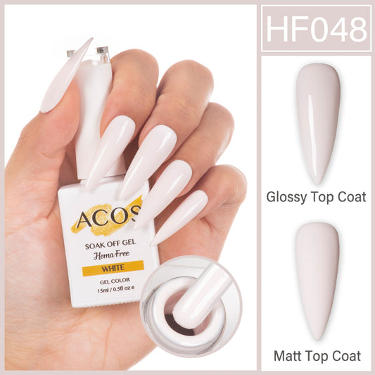 ACOS HEMA-Free Gel Polish 15ml in White shade 048