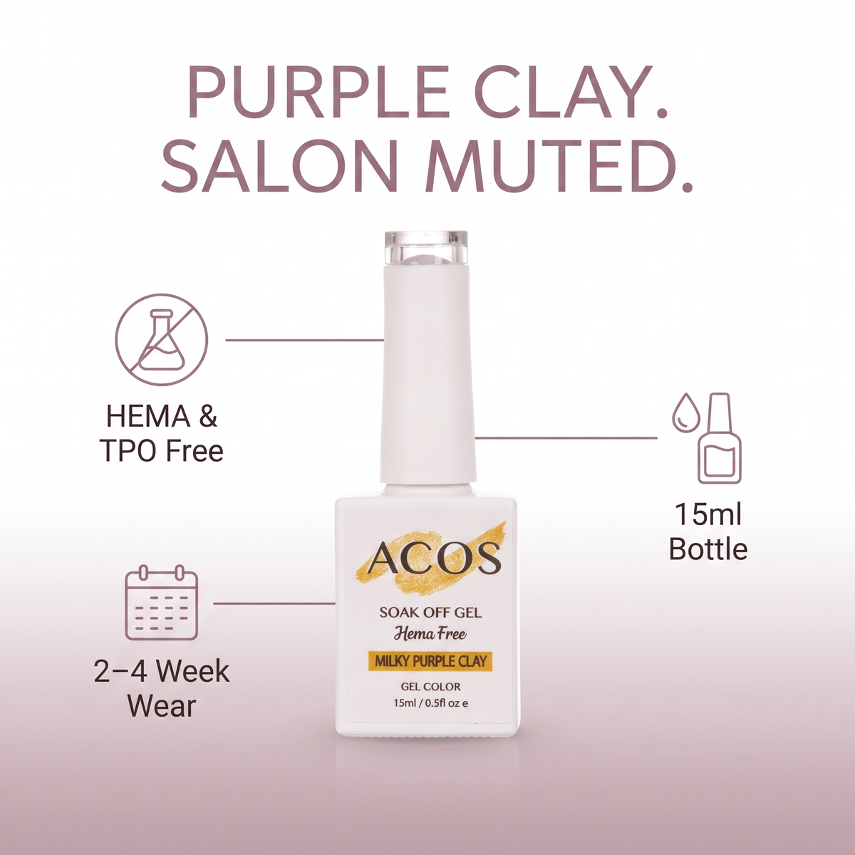 ACOS Milky Purple Clay gel colour benefits