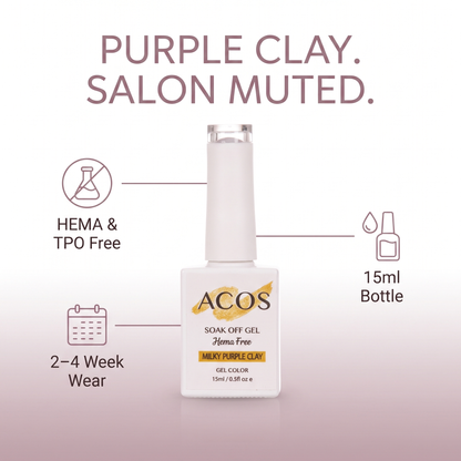 ACOS Milky Purple Clay gel colour benefits