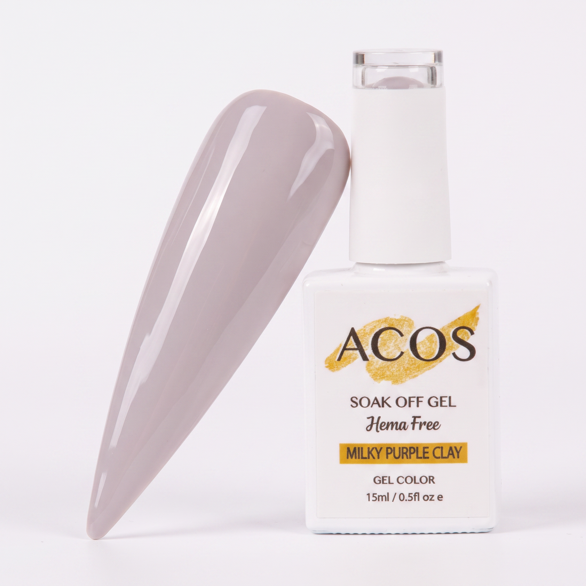 ACOS Milky Purple Clay nail swatch