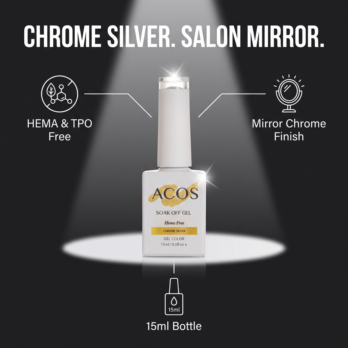 ACOS Chrome Silver gel colour benefits