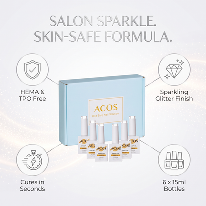 ACOS Transparent Glitter gel set benefits