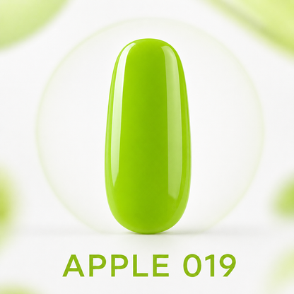ACOS Apple 019 glossy apple-green gel polish swatch with shade label