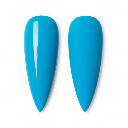 ACOS Blue 061 on glossy and matte artificial nail tips