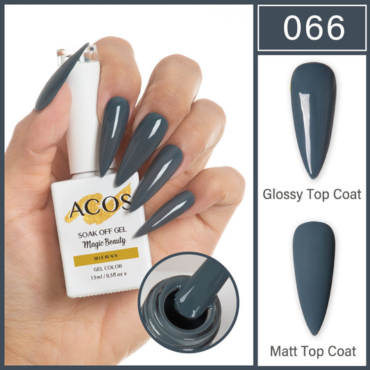 ACOS Magic Beauty Blue Black 066 gel polish 15ml bottle