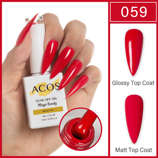 ACOS Magic Beauty Gel Polish Colour Bright Red (059)