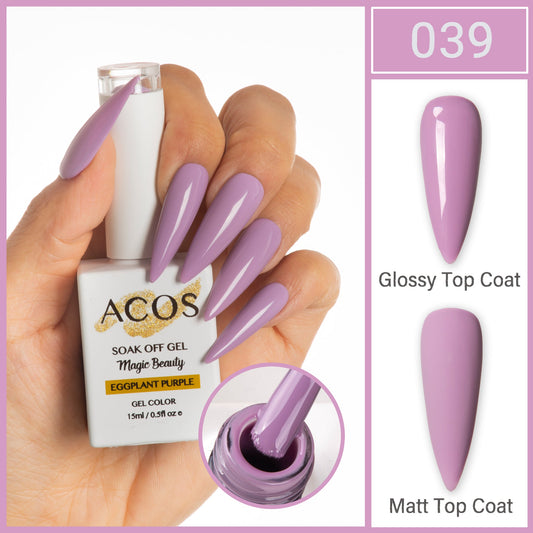 ACOS Magic Beauty Gel Polish Colour Eggplant Purple (039)