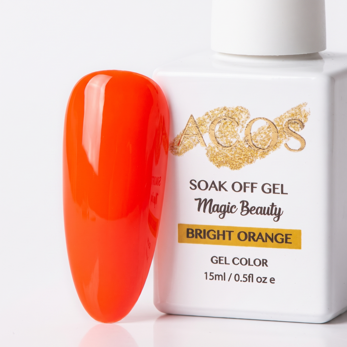 ACOS Magic Beauty Bright Orange nail swatch