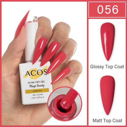 ACOS Magic Beauty Gel Polish Colour Cherry Red (056)