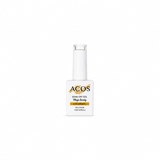 ACOS Magic Beauty Cochineal 035 gel polish bottle on a white background