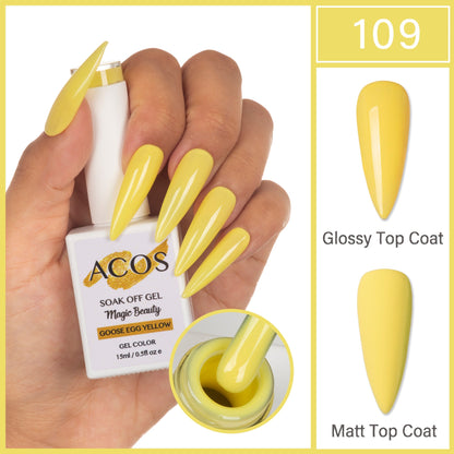 ACOS Magic Beauty Gel Polish Colour Goose Egg Yellow(109)