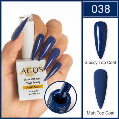 ACOS Magic Beauty Gel Polish Colour Light LAPIS LAZULI (038)