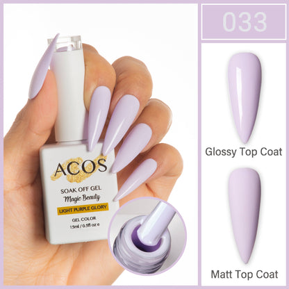 ACOS Magic Beauty Gel Polish Colour Light Purple Glory (033)