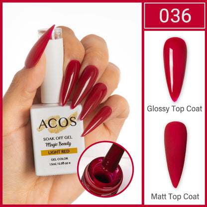 ACOS Magic Beauty Gel Polish Colour Light Red (036)