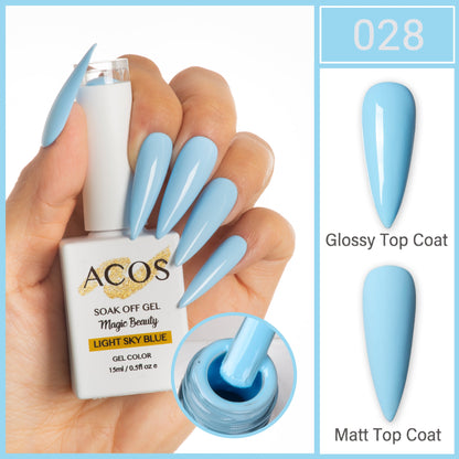 ACOS Magic Beauty Gel Polish Colour Light Sky Blue
