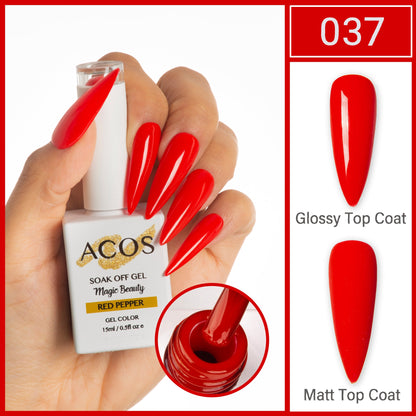 ACOS Magic Beauty Gel Polish Colour Red Pepper (037)