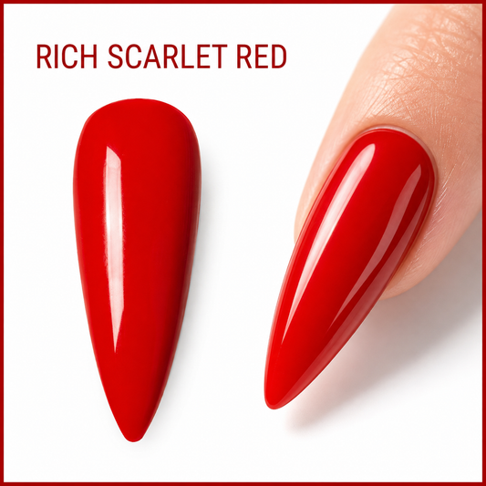 ACOS Scarlet Banana 034 rich scarlet-red gel polish benefit graphic