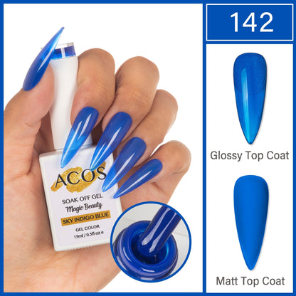 ACOS Magic Beauty Gel Polish Colour Sky Indigo Blue(142)