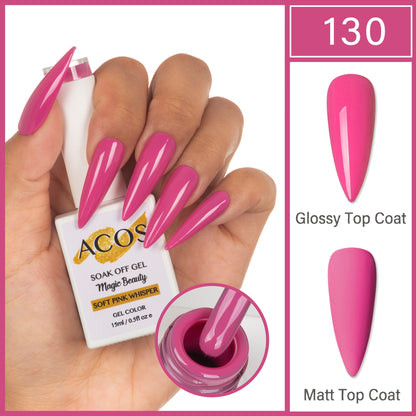 ACOS Magic Beauty Gel Polish Colour Soft Pink Whisper(130)