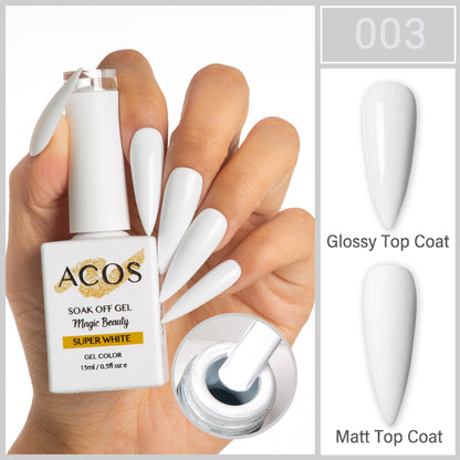 ACOS Magic Beauty Gel Polish Colour Super White (003)