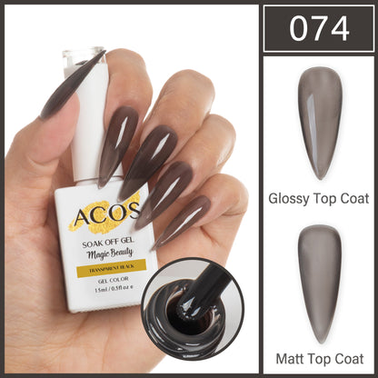 ACOS Magic Beauty Gel Polish Colour TRANSPARENT BLACK