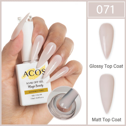 ACOS Magic Beauty Gel Polish Colour TRANSPARENT WHITE (071)