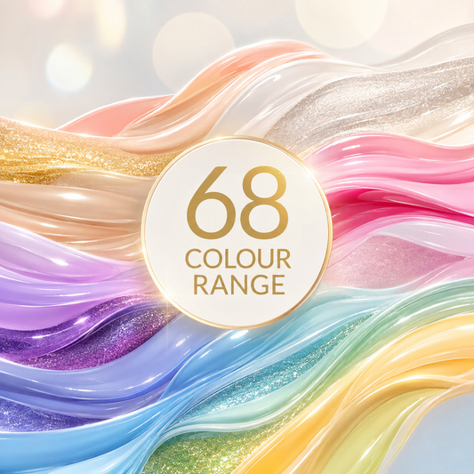 ACOS Series #003 gel polish kit benefit graphic highlighting its 68-colour range