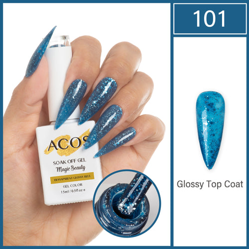 ACOS Magic Beauty Gel Polish Colour GLOSSY BLUE (101)