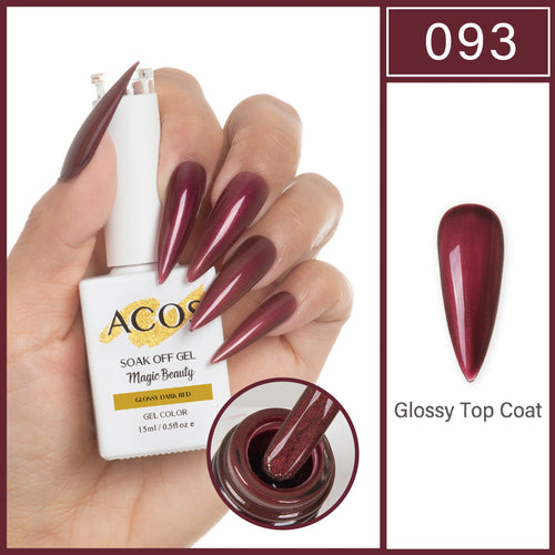 ACOS Magic Beauty Gel Polish GLOSSY DARK RED (093)