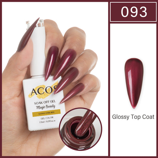 ACOS Magic Beauty Gel Polish GLOSSY DARK RED (093)