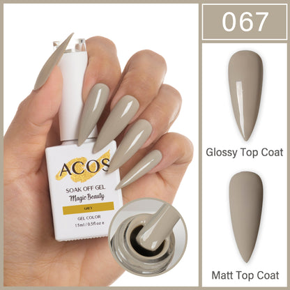 ACOS Magic Beauty Grey 067 gel polish 15ml bottle