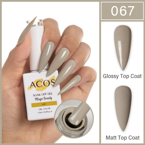 ACOS Magic Beauty Grey 067 gel polish 15ml bottle