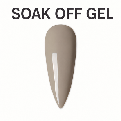 ACOS Grey 067 gel swatch with SOAK OFF GEL benefit text