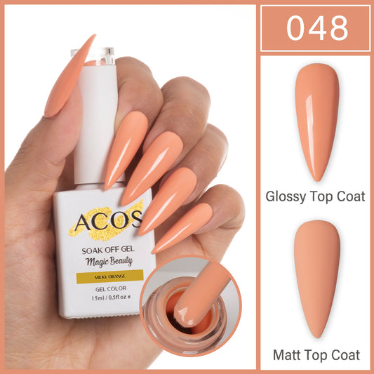 ACOS Magic Beauty Milky Orange 048 gel polish 15ml bottle