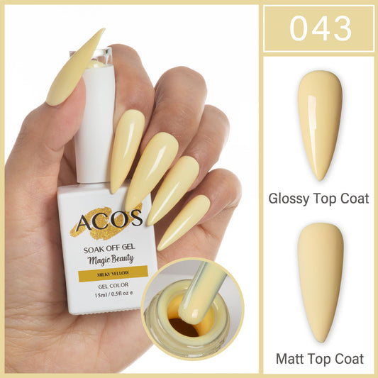 ACOS Magic Beauty Gel Polish Colour Milky Yellow (043)