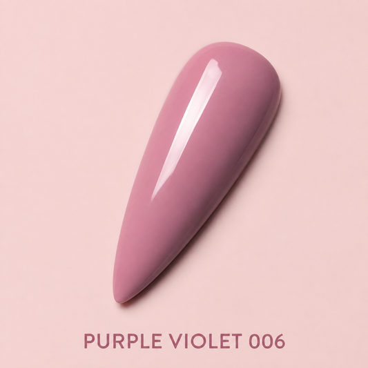 ACOS Purple Violet 006 glossy gel polish shade swatch with exact shade name