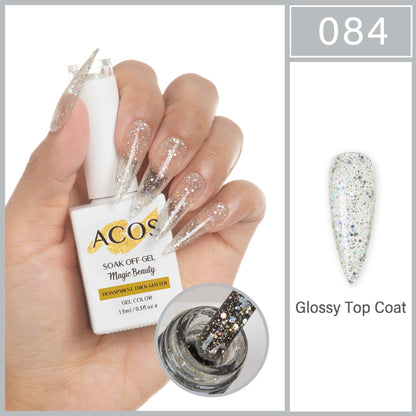ACOS Magic Beauty Thick Glitter 084 gel polish 15ml bottle