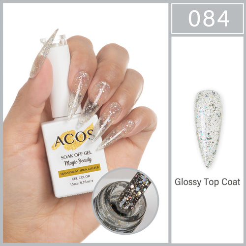 ACOS Magic Beauty Thick Glitter 084 gel polish 15ml bottle