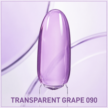 ACOS Transparent Grape 090 glossy translucent grape-purple gel swatch