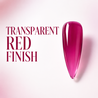 ACOS Transparent Red 078 translucent red gel polish swatch