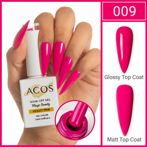 ACOS Magic Beauty Gel Polish Colour Violet Pink (009)