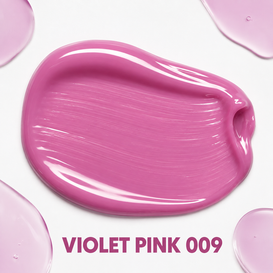 ACOS Violet Pink 009 gel polish shown as a glossy colour swatch